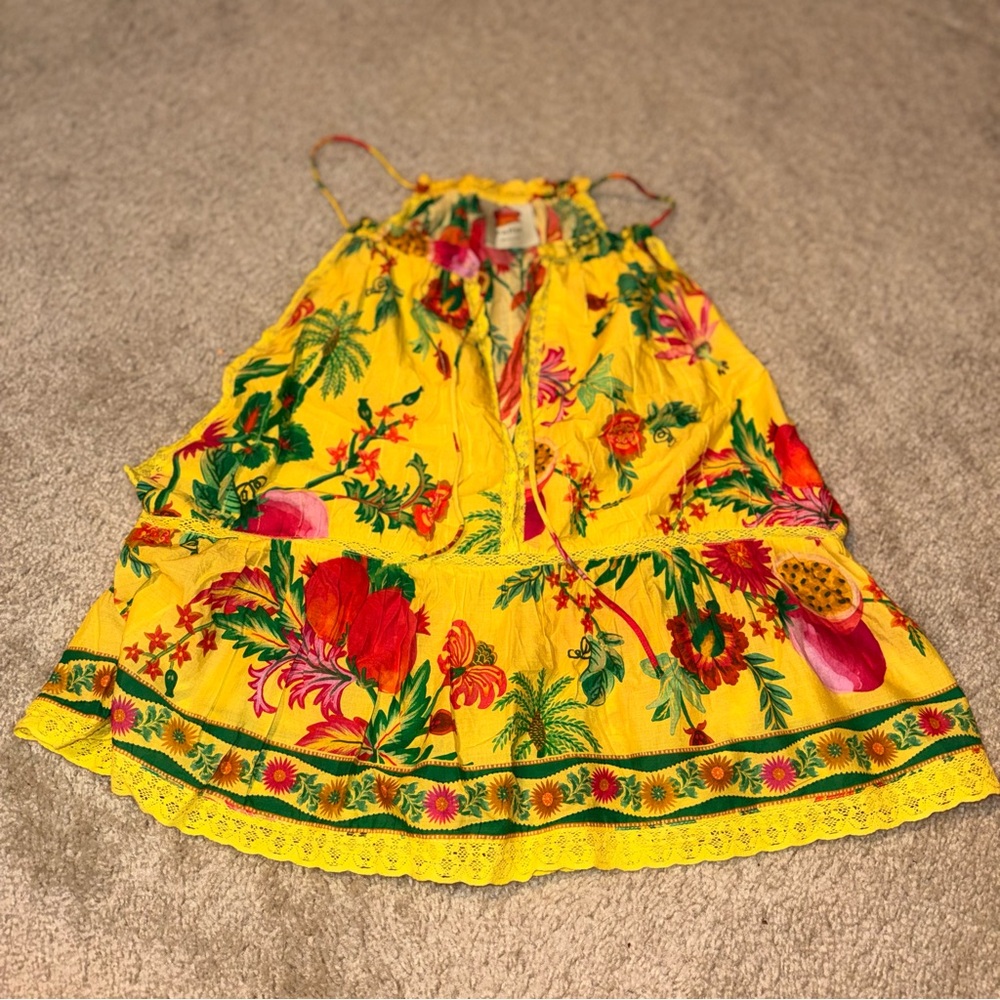 FARM Rio Yellow Floral Tank Top
